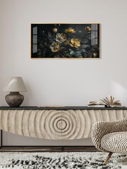 The Next Decor - Amazing Flower Blooming Glass Finish Horizontal Wall Art