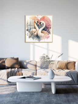 The Next Decor - Loving Swarn Harmony Glass Finish Square Wall Art