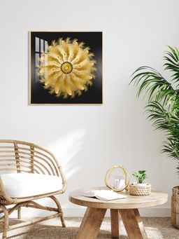 The Next Decor - Grand Floral Glass Finish Square Wall Art