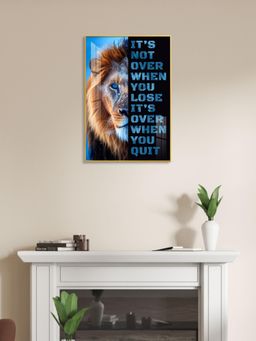 The Next Decor - Courageous Spirit Glass Finish Vertical Wall Art