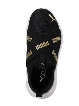 Puma - Wired Run Slip On Flash Ps Unisex Black Running Shoes