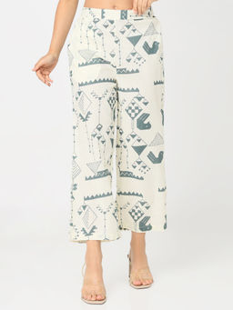R&B - Beige Printed Printed Regular Pant