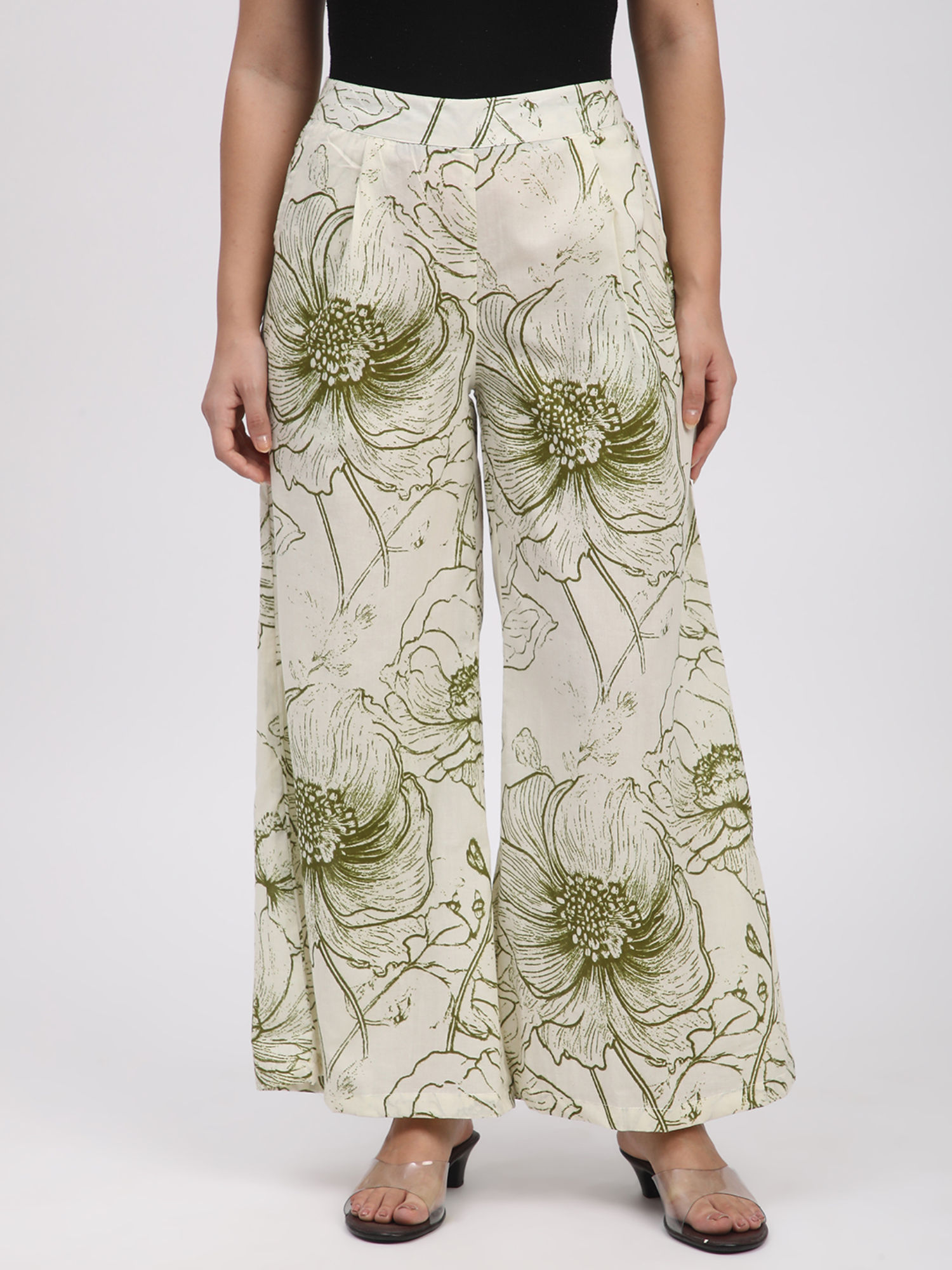 r&b Cream Floral Printed Regular Palazzo-picture-18