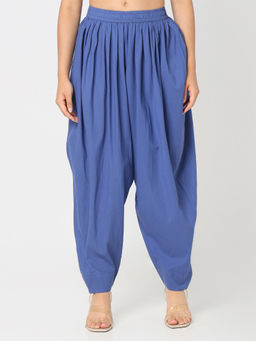 R&B - Blue Solid/Plain Relaxed Salwar