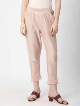 R&B - Peach Solid/Plain Regular Pant