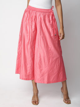 R&B - Pink Solid/Plain Regular Palazzo