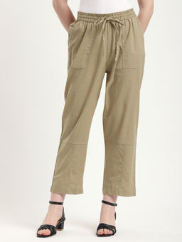 R&B - Khaki Solid/Plain Regular Pant