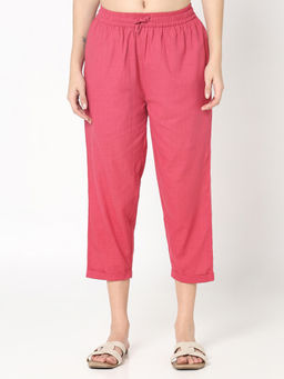 R&B - Coral Solid/Plain Relaxed Pant