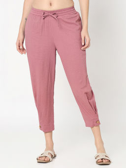 R&B - Pink Solid/Plain Regular Pant