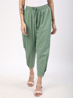 R&B - Green Embroidered Embroidered Regular Pant