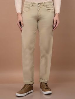 CRIMSOUNE CLUB - Men Beige Jeans