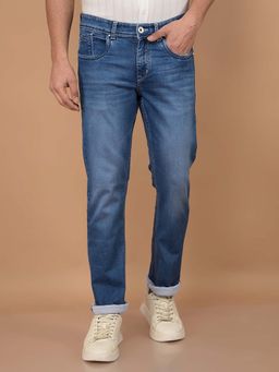 CRIMSOUNE CLUB - Men Blue Straight Fit Jeans