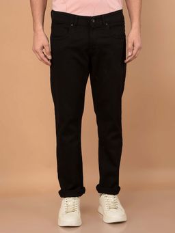 CRIMSOUNE CLUB - Men Black Straight Fit Jeans