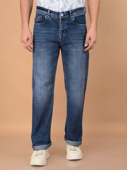 CRIMSOUNE CLUB - Men Blue Baggy Jeans
