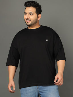 Club York - Men Black Crew Neck Plus Size T-Shirt