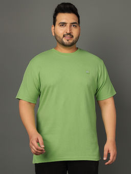 Club York - Men Green Crew Neck Plus Size T-Shirt