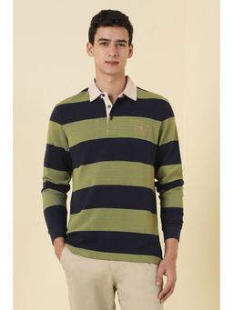 Allen Solly - Multi-Color Cotton Full Sleeves Polo T-Shirt