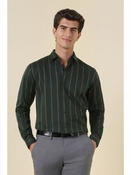 Allen Solly - Green Cotton Full Sleeves Shirt