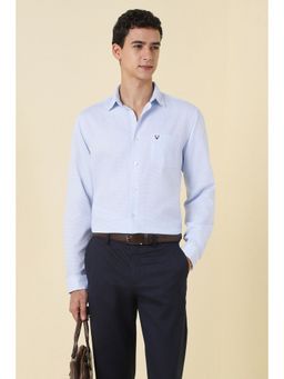 Allen Solly - Blue Cotton Full Sleeves Shirt