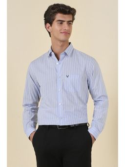 Allen Solly - Blue Cotton Full Sleeves Shirt