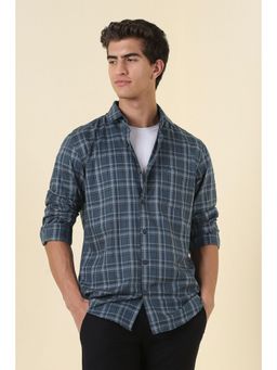 Allen Solly - Blue Cotton Full Sleeves Shirt