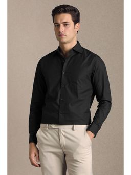 Louis Philippe - Black Cotton Full Sleeves Shirt