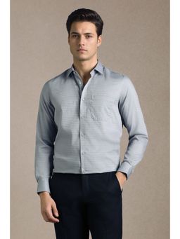 Louis Philippe - Grey Cotton Full Sleeves Shirt