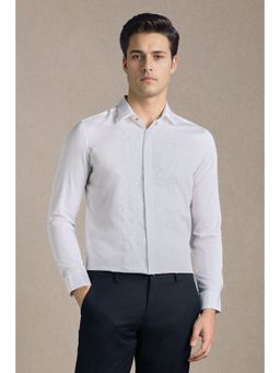 Louis Philippe - White Cotton Full Sleeves Shirt