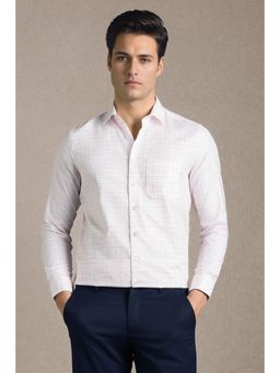 Louis Philippe - White Cotton Full Sleeves Shirt