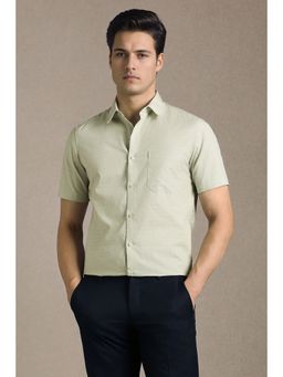 Louis Philippe - Green Cotton Half Sleeves Shirt