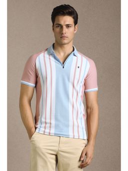 Louis Philippe - Multi-Color Cotton Blend Half Sleeves Polo T-Shirt