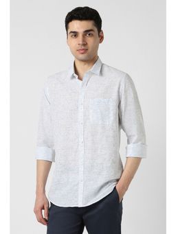Peter England - White Cotton Full Sleeves Shirt