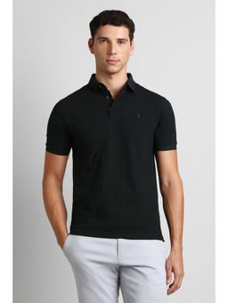 Simon Carter - Black Cotton Half Sleeves Polo T-Shirt