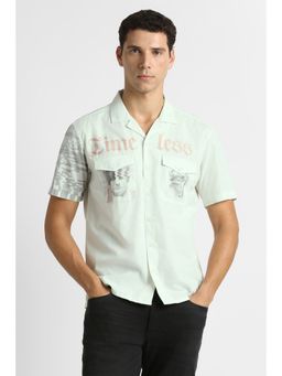 Van Heusen - White Cotton Half Sleeves Shirt