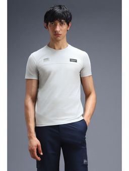 Van Heusen - Grey Cotton Blend Half Sleeves T-Shirt