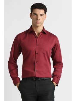 Van Heusen - Maroon Cotton Full Sleeves Shirt