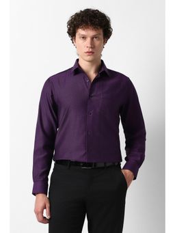 Van Heusen - Purple Cotton Full Sleeves Shirt