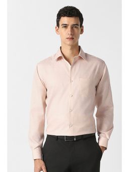 Van Heusen - Peach Cotton Full Sleeves Shirt