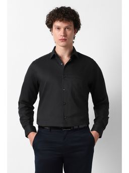 Van Heusen - Black Cotton Full Sleeves Shirt