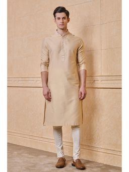 TASVA - Beige Embroidered Kurta Churidar