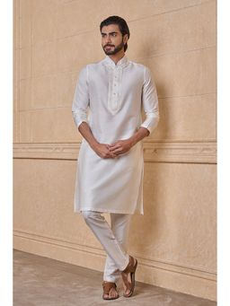 TASVA - White Embroidered Kurta and Pyjama