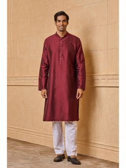 TASVA - Wine Plain Kurta