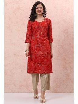 Rangriti - Rust Printed Kurta