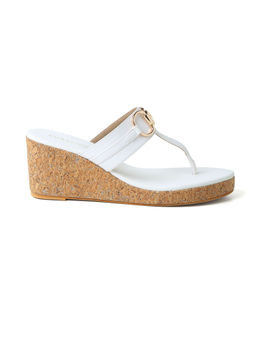 Chaal Chalan - White Mia Wedges