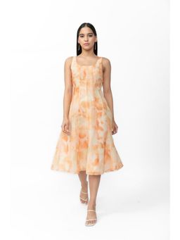 Contemponari - Printed Linen A-Line Dress