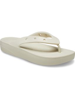 Crocs - Women CLSCPLTFRMFLIP Bone Flipflops