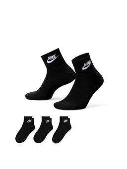 Nike - Unisex Everyday Essential Ankle Socks Casual Comfort Black (Pack of 3)