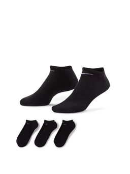 Nike - Unisex Everyday Cushioned Training No-Show Socks Comfort & Support Black (Pack of 3)