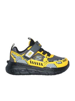 SKECHERS - Infants Skech Tracks Charcoal Yellow Casual Sneakers