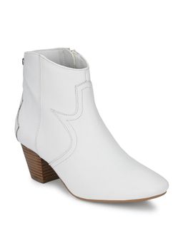 Delize - Womens White Ankle Boots
